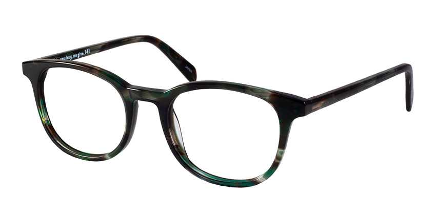 Rounded, blue and tortoiseshell frames with nosepads